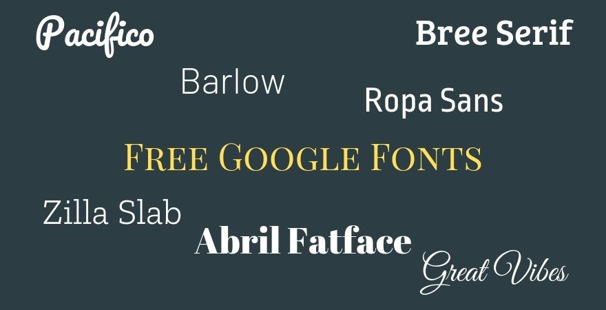 Free Google Fonts