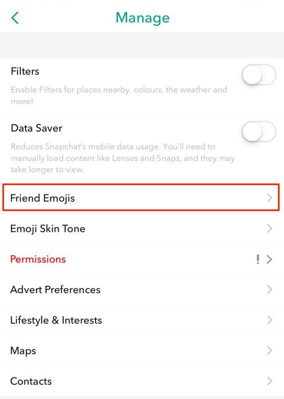customize snapchat friends emoji