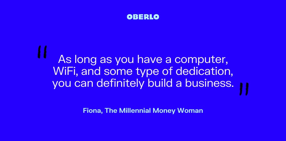 Fiona, The Millennial Money Woman talks about building a business