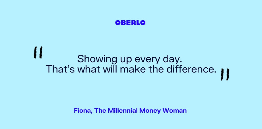 Fiona, The Millennial Money Woman talks about showing up