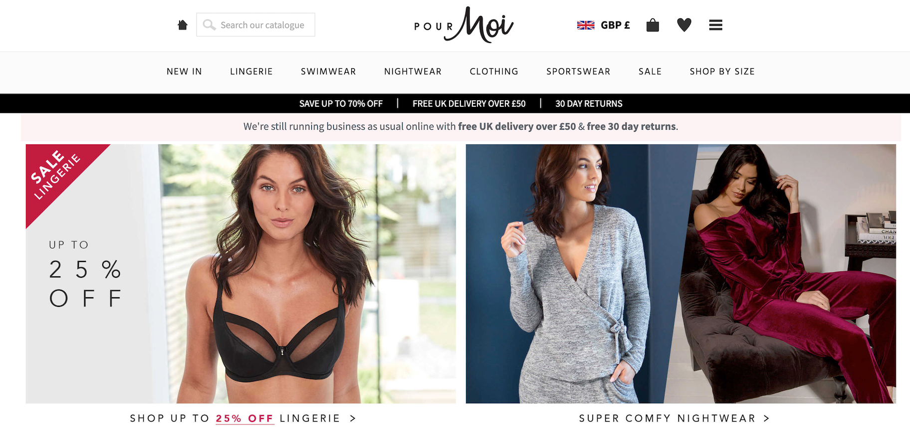 Shopify lingere store