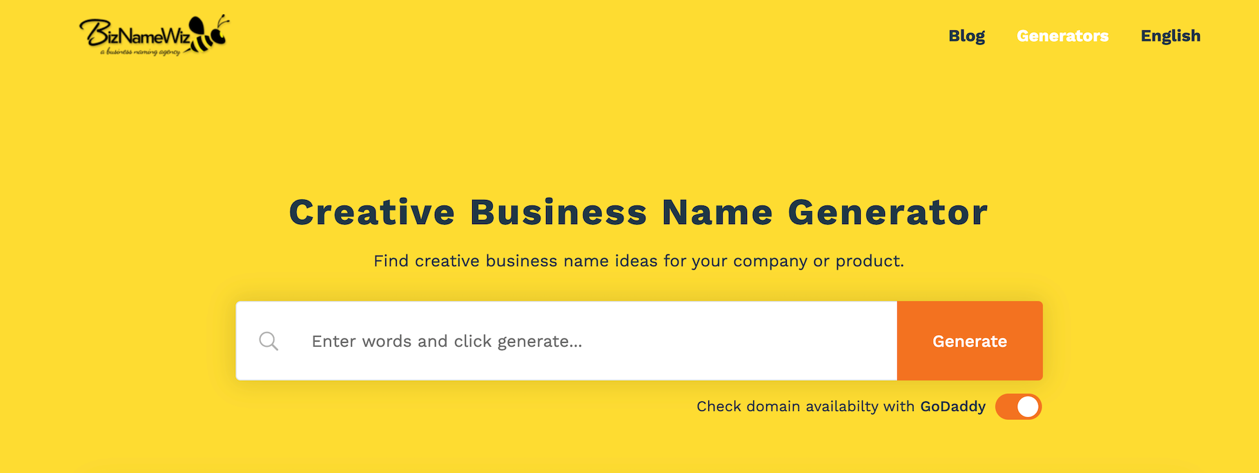 BizNameWiz business name generator