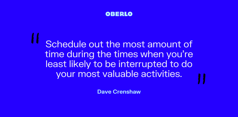 Dave Crenshaw on time management