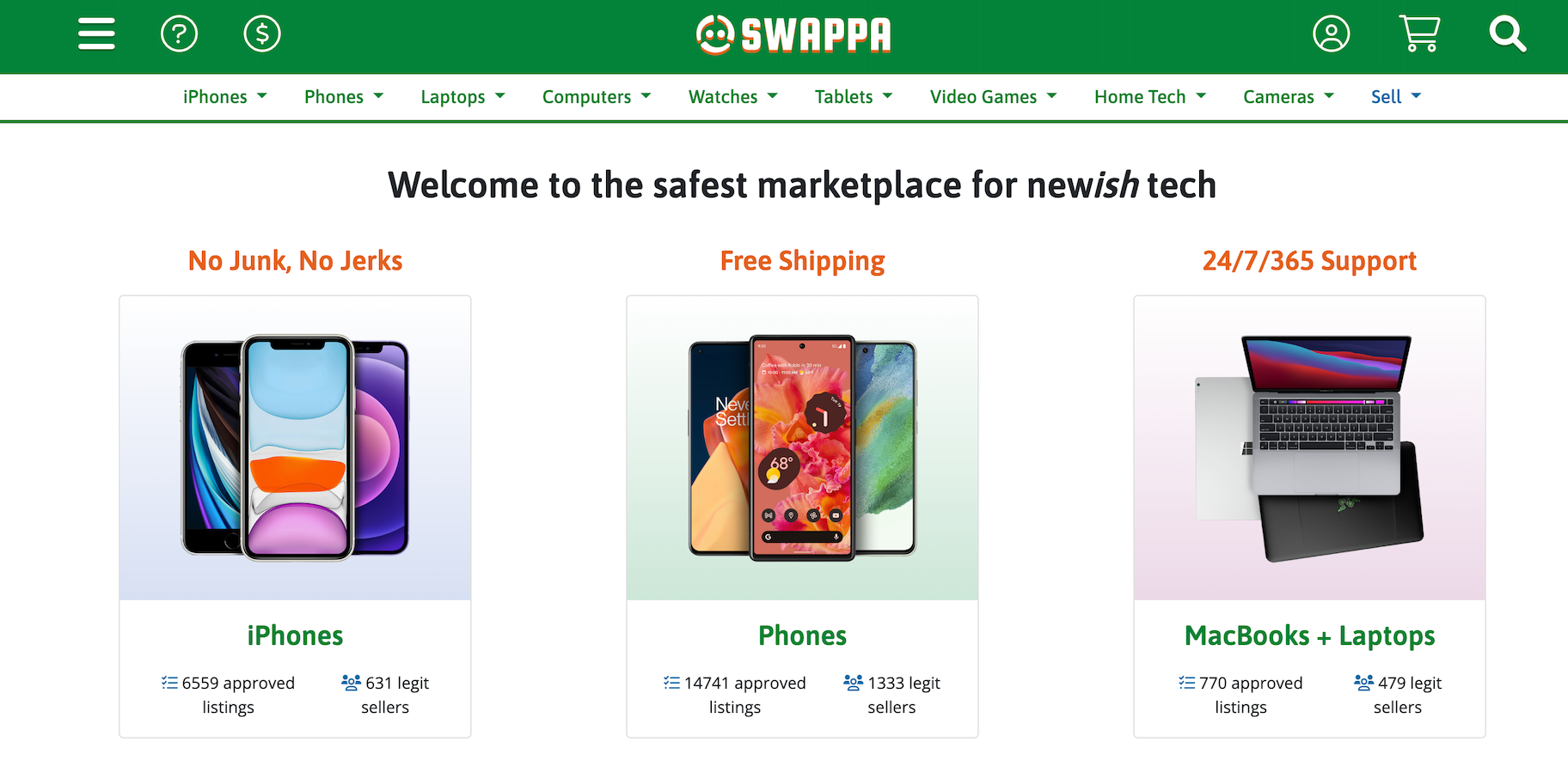 tech buy and sell marketplace: Swappa